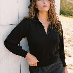 NWT Christy Dawn Cecille Sweater in Noir/Black (small)